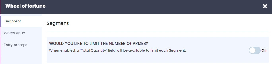 limit number of prizes